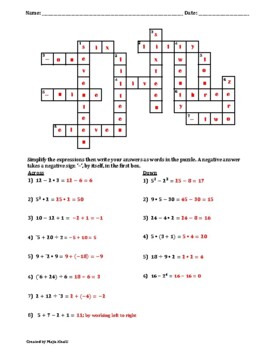 operations crossword order puzzle iii followers subject maya khalil teacherspayteachers