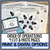 Order of Operations: Cut & Paste Snowflake Activity