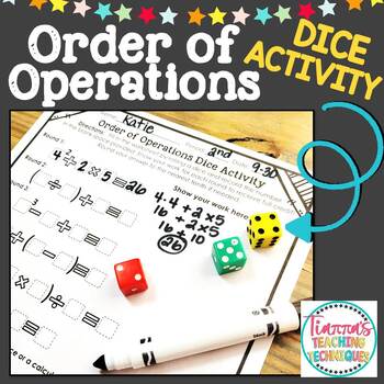 Preview of Order of Operations Dice Activity FREEBIE