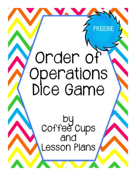 Preview of Order of Operations Dice Game