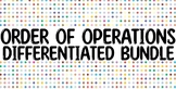 Order of Operations Differentiated Bundle | Positives Only