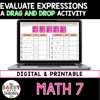 Preview of Evaluate Expressions Digital Activity