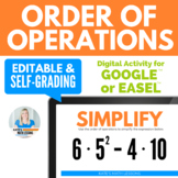 Order of Operations Activity for Google™ or Easel - Digita