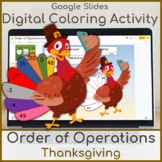 Order of Operations Digital Coloring Activity Thanksgiving