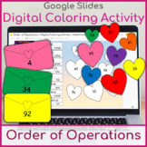 Order of Operations | Digital Coloring Activity | Valentine's Day