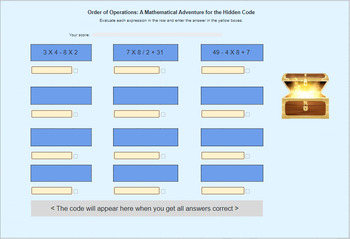 Preview of Order of Operations: Digital Escape: Interactive Math Activity