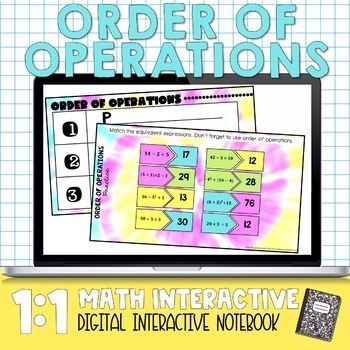 Preview of Order of Operations Digital Interactive Notebook 