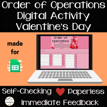 Preview of Order of Operations Digital Joke Scramble - Valentine's Day Themed Math Activity
