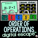 Order of Operations Digital Math Escape Room Activity