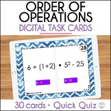 Order of Operations Digital Math Task Cards & Quiz