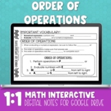 Order of Operations Digital Notes