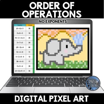Preview of Order of Operations Digital Pixel Art