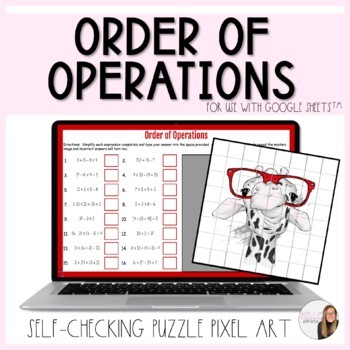 Preview of Order of Operations Digital Puzzle Pixel Art