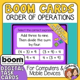 Order of Operations Digital Task Cards Boom Cards for Dist