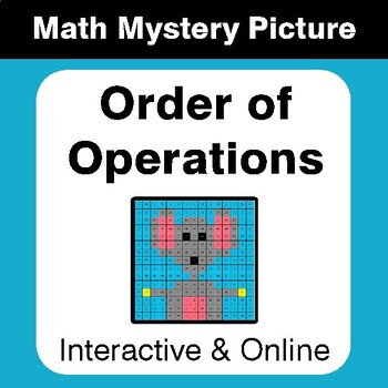 Preview of Order of Operations - Distance Learning - Digital Math Mystery Picture