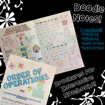 Preview of Order of Operations - Decorated Notes Brochure for Interactive Notebooks