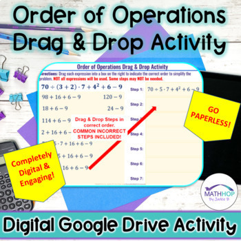 Preview of Order of Operations Drag & Drop Google Drive™ Activity