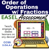 Order of Operations Easel Assessment - Digital PEMDAS Activity