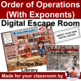 Order of Operations Escape Room | With Exponents | Digital