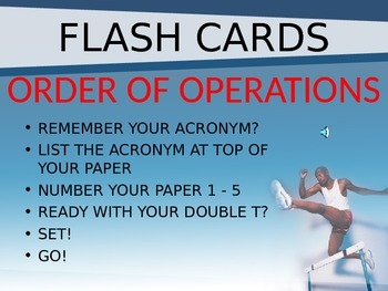 Preview of Order of Operations - Flash Cards