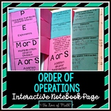Order of Operations Guided Notes - Foldable Page