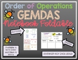 Order of Operations GEMDAS Notebook Foldable