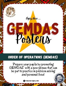 Preview of Order of Operations - GEMDAS POSTERS