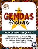 Order of Operations - GEMDAS POSTERS