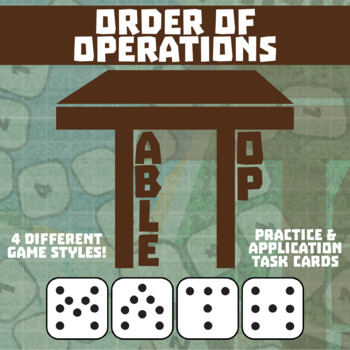 Preview of Order of Operations Game - Small Group TableTop Practice Activity