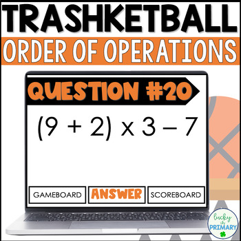 Preview of Order of Operations Game for 5th Grade - Trashketball Review Test Prep 5.OA.A.1