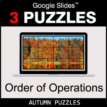 Preview of Order of Operations - Google Slides - Autumn Puzzles