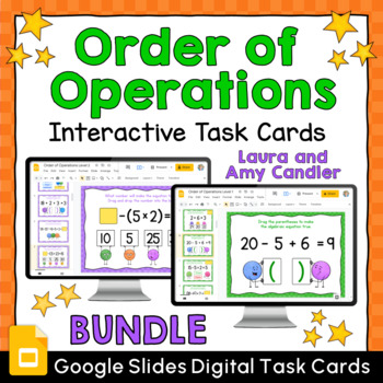 Preview of Order of Operations Google Slides Bundle - Interactive Digital Task Cards