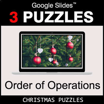 Preview of Order of Operations - Google Slides - Christmas Puzzles