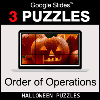 Preview of Order of Operations - Google Slides - Halloween Puzzles