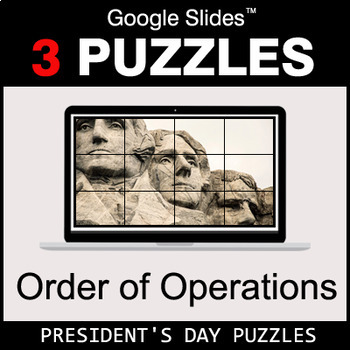 Preview of Order of Operations - Google Slides - President's Day Puzzles