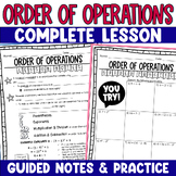 Order of Operations Guided Lesson Notes Skills Practice & 