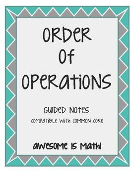 Preview of Order of Operations Guided Notes