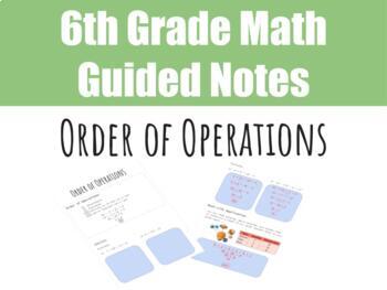 Preview of Order of Operations Guided Notes - Editable