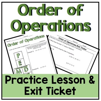 Preview of Order of Operations Guided Notes | Exit Ticket | Math