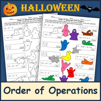 Preview of Order of Operations Halloween