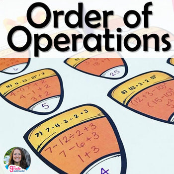 Preview of Order of Operations Halloween Activity - Candy Corn Worksheet