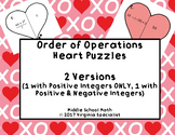 Order of Operations Heart Puzzles--2 Versions