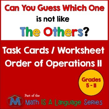 Preview of Order of Operations II - Can you guess which one? - print version