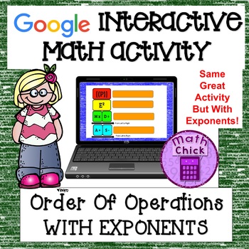 Preview of Order of Operations Includes Exponents Digital Activity TEKS 6.7A STAAR Prep