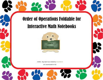 Preview of Order of Operations Interactive Math Notebook Foldable