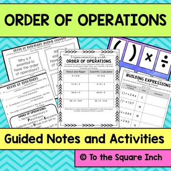 Preview of Order of Operations Interactive Notebook | Notes & Activities