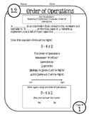Order of Operations Interactive Notebook page
