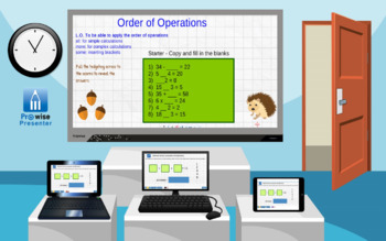 Preview of Order of Operations - Interactive Whiteboard Lesson