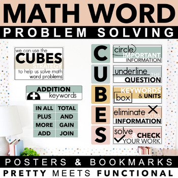 Preview of Operations Keywords and CUBES Strategy Math Problem Solving 