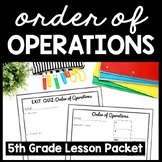 Order of Operations Worksheets No Exponents, Guided Notes 